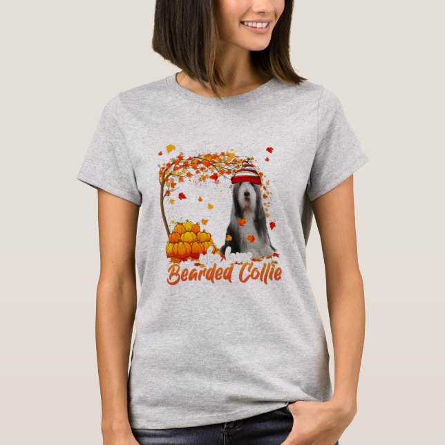 T-shirt Just A Girl Who Loves Bearded Collie Dog (Devant)