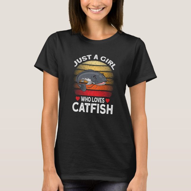T-shirt Just A Girl Who Loves Catfish Premium (Devant)