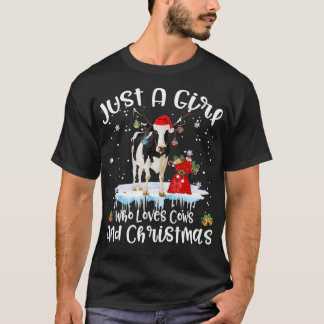 T-shirt Just A Girl Who Loves Cows and Christmas Ugly Swea