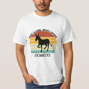 T-shirt Just a girl who loves donkeys