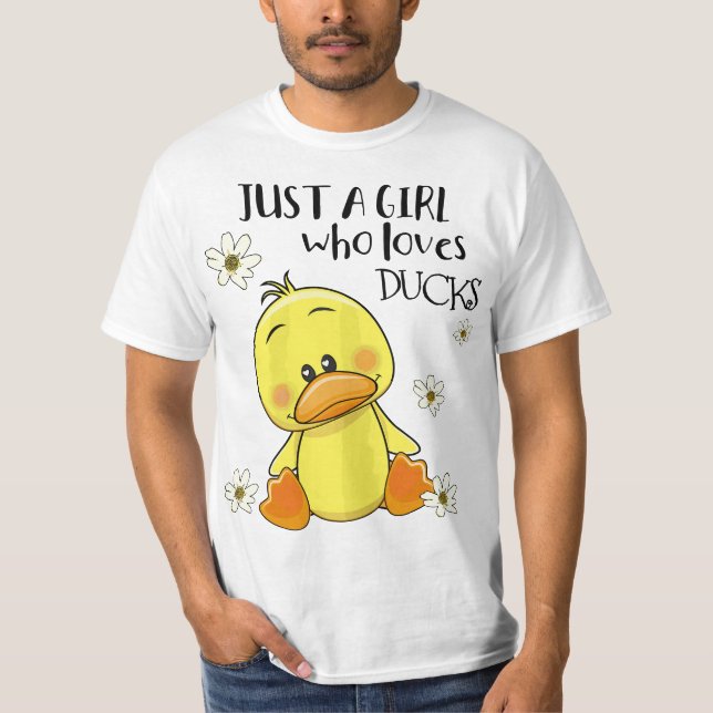 T-shirt Just a Girl Who Loves Ducks - New Art Theme  (Devant)