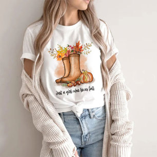 T-shirt Just A Girl Who Loves Fall - For Woman