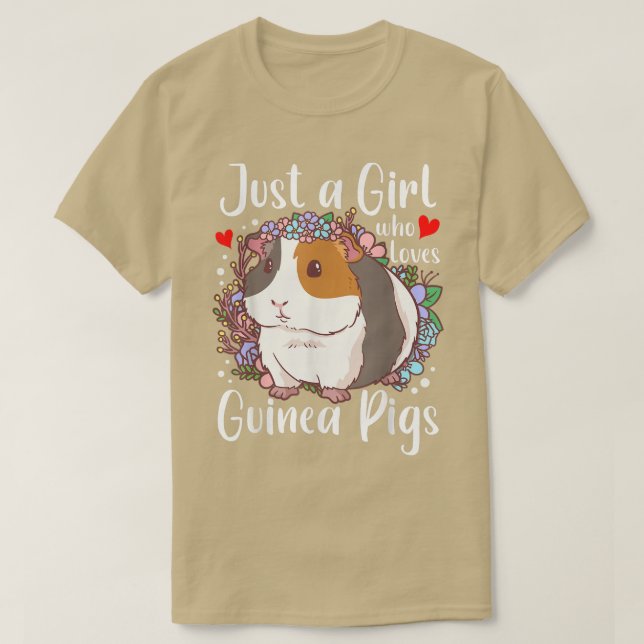 T-shirt Just a Girl Who Loves Guinea Pigs Guinea Pig Lover (Design devant)