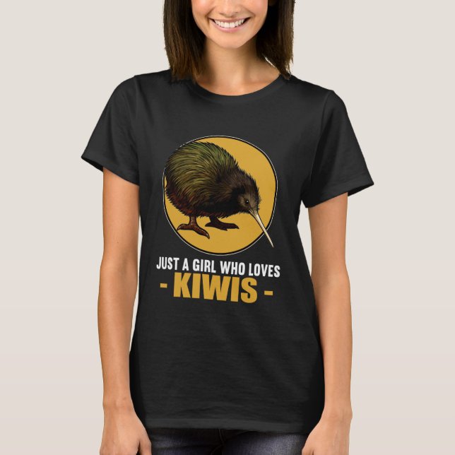 T-shirt Just a Girl who Loves Kiwis Kiwi (Devant)
