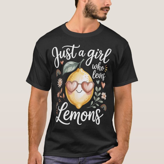 T-shirt Just A Girl Who Loves Lemons Women Girls - Cute Le (Devant)