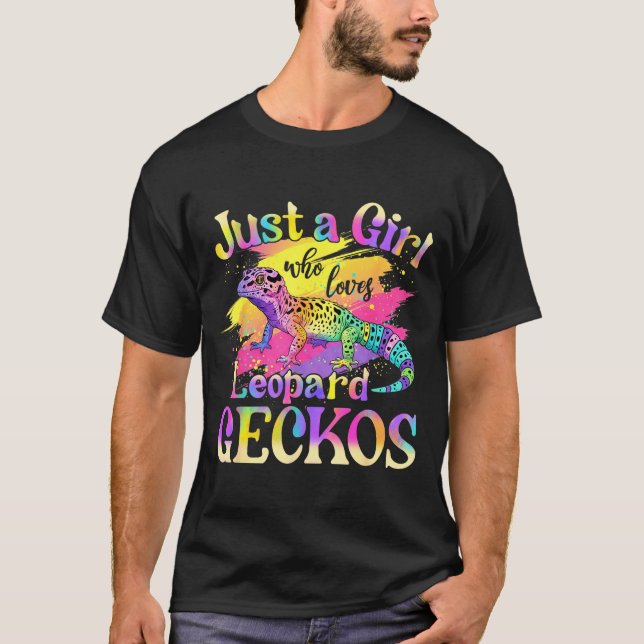 T-shirt Just A Girl Who Loves Leopard Geckos  (Devant)