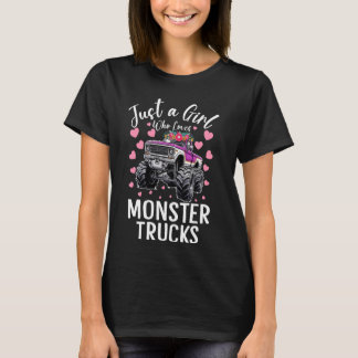 T-shirt Just A Girl Who Loves Monster Truck Women And Girl