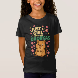T-Shirt Just a Girl Who Loves Quokkas  Cute Smiling Quokka