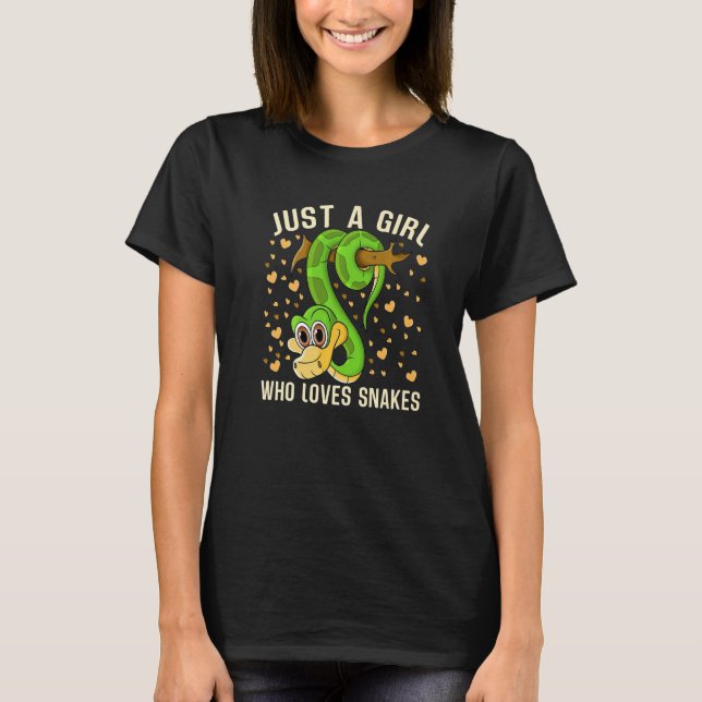 T-shirt Just a Girl Who Loves Snakes Cute Snake Themed Lov (Devant)