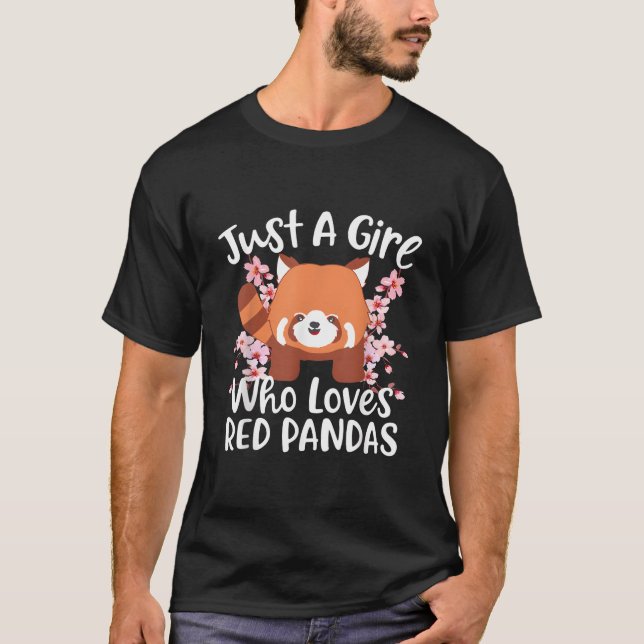 T-shirt Just A Who Loves Red Pandas (Devant)