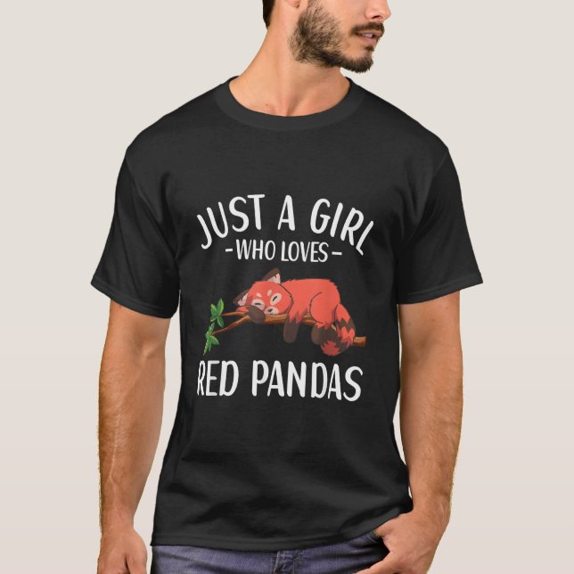 T-shirt Just A Who Loves Red Pandas Red Panda (Devant)