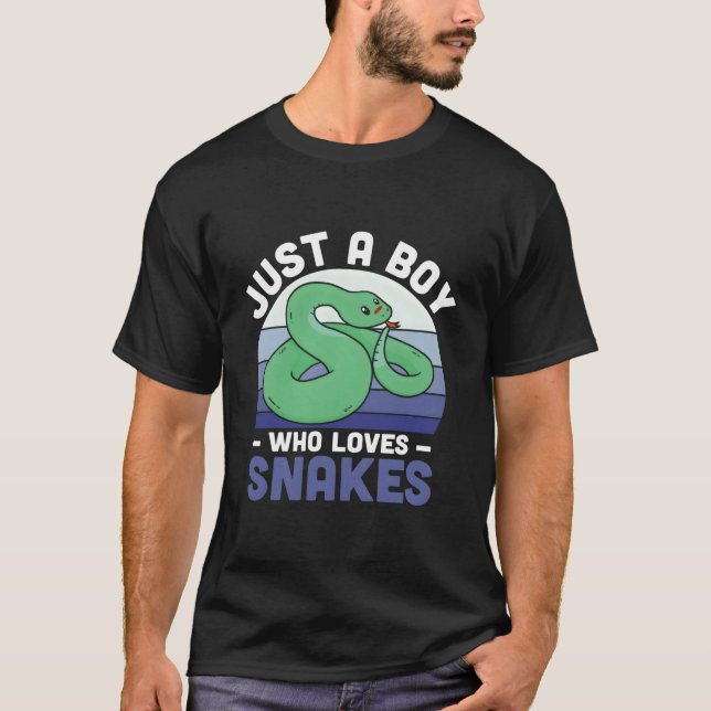 T-shirt Just A Who Loves Snakes Reptile Serpent (Devant)