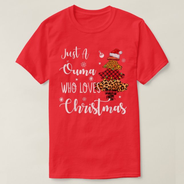 T-shirt Just An Ouma Love Noël Funny Christmas Light (Design devant)
