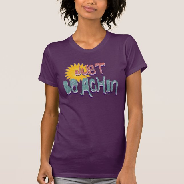 T-shirt Just Beachin Multi (Devant)