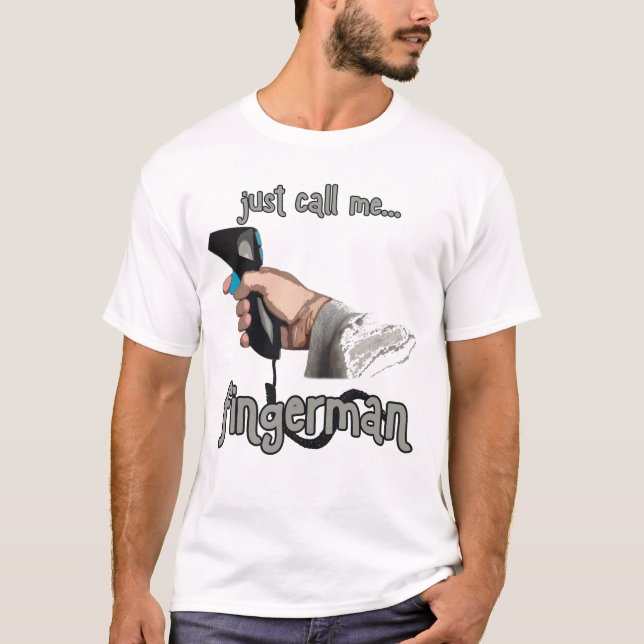 T-shirt Just call me fingerman (Devant)