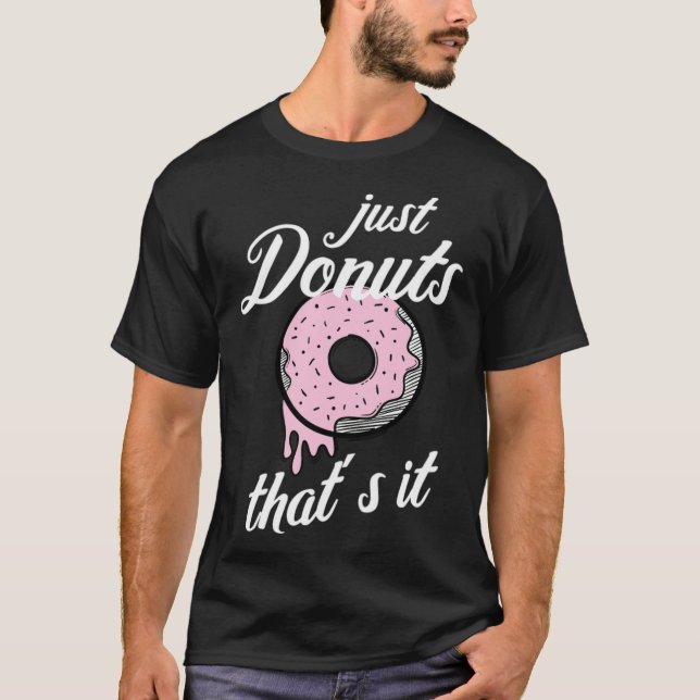 T-shirt Just Donuts qu'il traite le pirate d'anniversaire  (Devant)