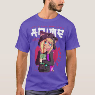 T-shirt Just Girl Love Anime Sketching Ramen Manga Otaku