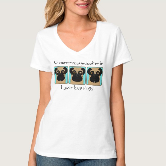 T-shirt Just Love Carlins Citer Carlins amusants Turquoise (Devant)