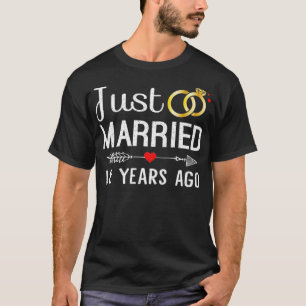 T-shirt Just Married 18 Years Ago 18th Anniversary Gift fo