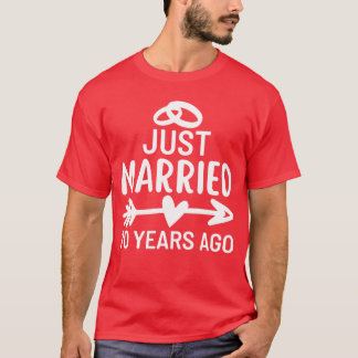 T-shirt Just Married 70 Years Ago Wedding Anniversary fami
