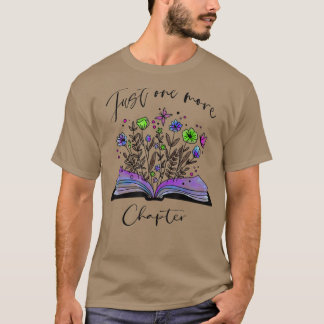 T-shirt Just One More Chapter Book And Tulip Flower 5797