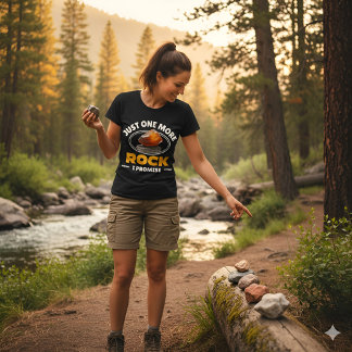 T-shirt Just One More Rock I Promise - Rocks Collecting