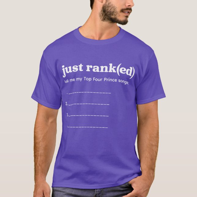 T-shirt Just Ranked Tee Prince  (Devant)