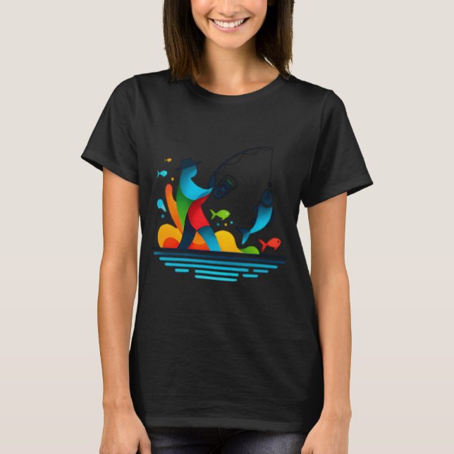 T-shirt Juste à pêcher ! (Devant)