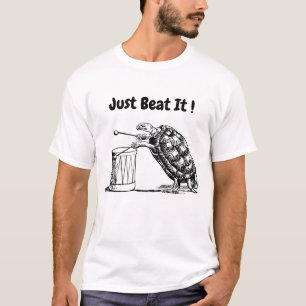 T-shirt Juste Battre La Tortue Joue Du Tambour