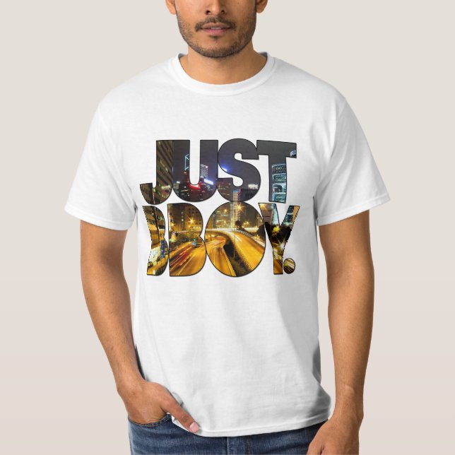 T-shirt juste bboy - arrière - plan de ville (Devant)