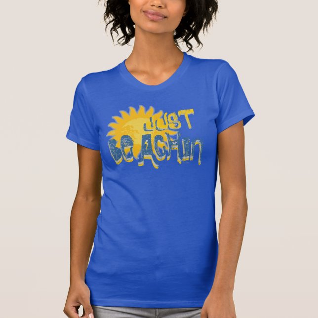 T-shirt Juste BEACHIN Navy ! (Devant)