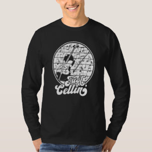T-shirt Juste Cellin Retro Cello Cellist Musicien Orchestr