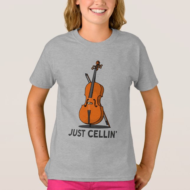 T-shirt Juste Cellule Cellist Performance Music Cello (Devant)