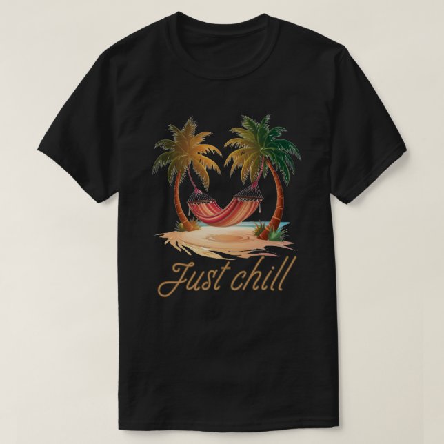 T-shirt Juste Chill Hammock vacances d'été (Design devant)