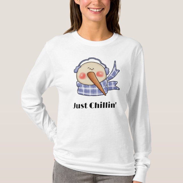 T-shirt Juste Chillin' Silly Snowman (Devant)