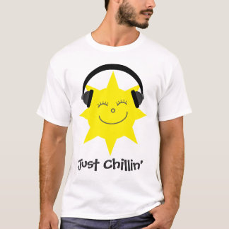 T-shirt Juste Chillin Sun avec des écouteurs