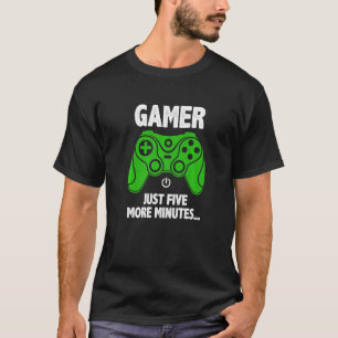 T-shirt Juste Cinq Minutes De Plus Contrôleur De Jeux Vidé