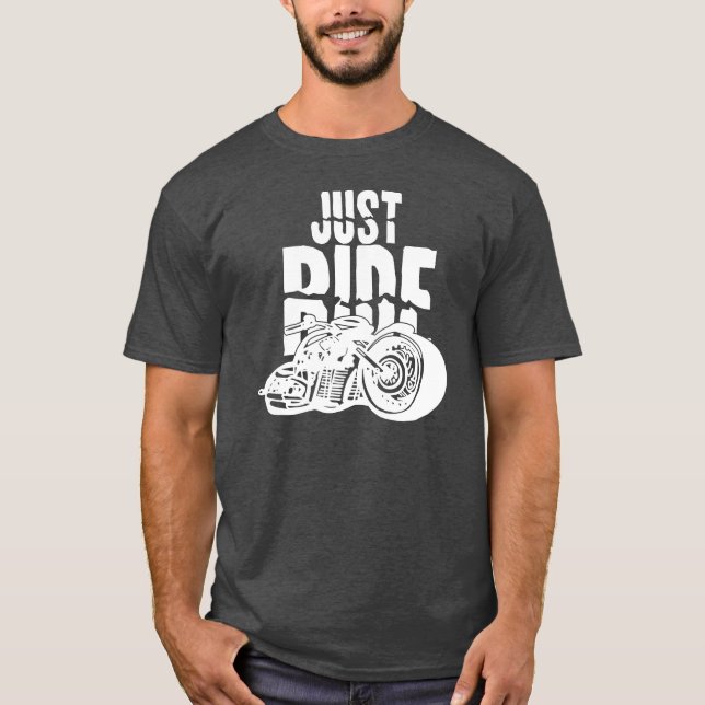 T-shirt Juste conception de moto de tour (Devant)
