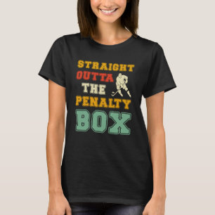 T-shirt Juste En Dehors De La Boîte De Pénalité Hockey Vin