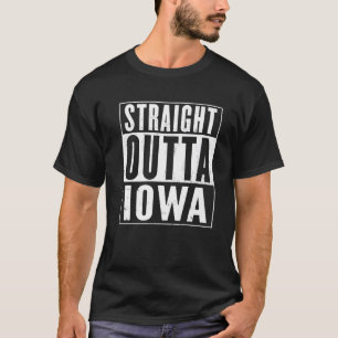 T-shirt Juste En Dehors De L'Iowa Vintage Distressé Drôle