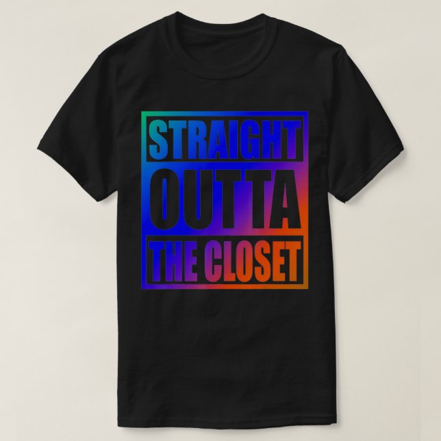 T-shirt Juste En Dehors Du Cool Closet Fier LGBT Membre (Design devant)