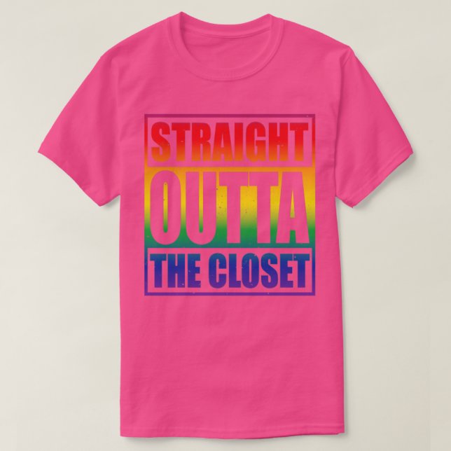 T-shirt Juste en dehors du placard lgbt supporte (Design devant)