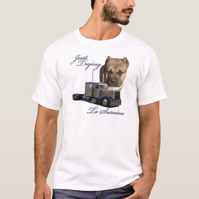 T-shirt Juste essayant de survivre (Devant)