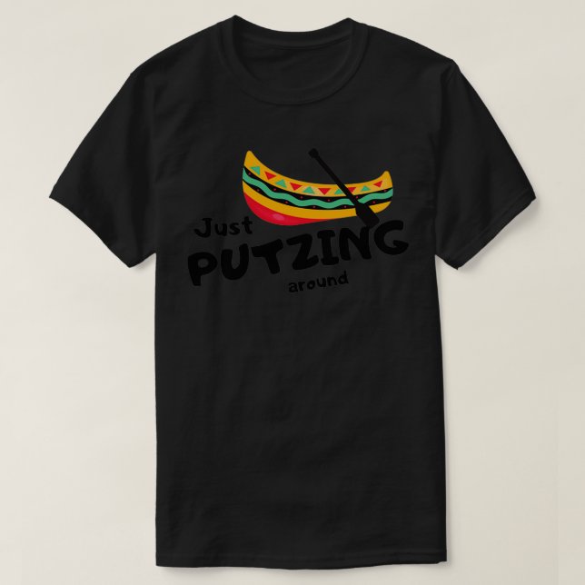 T-shirt Juste faire le tour en canoë (Design devant)