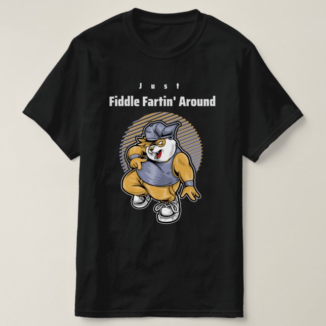 T-shirt Juste Fiddle Fartin Autour (Design devant)