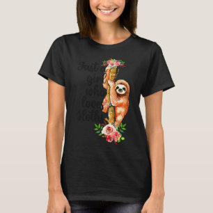 T-shirt Juste fille qui aime les fentes florales