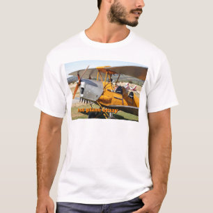 T-shirt Juste fou plat : Avions de biplan de mite de tigre