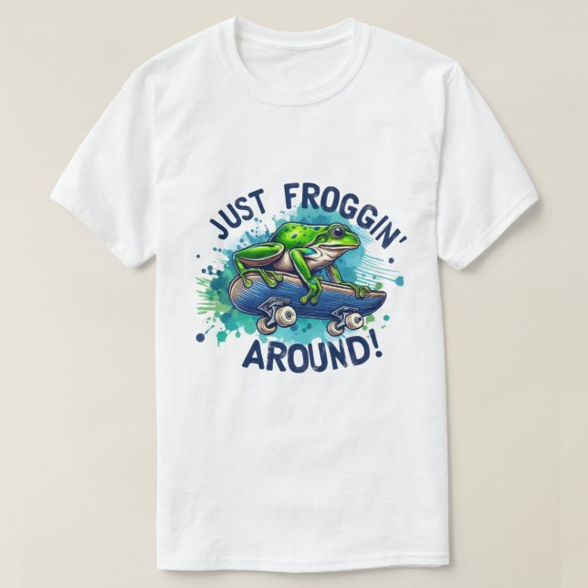 T-shirt 🐸 Juste Froggin’ autour - Tee amusante et joueuse (Design devant)