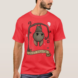T-shirt Juste Hangin Halloween mignonne Hanging Chat Goth