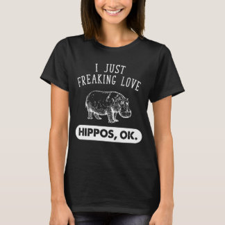T-shirt Juste hippopotames freaking de l'amour I correct